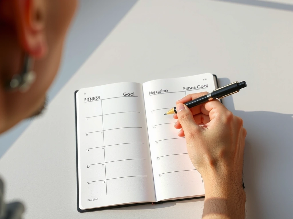 Mencatat target fitness dalam notebook